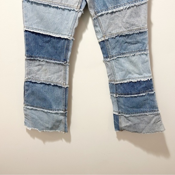 Y2K Vintage Zana Di Patchwork Flared Jeans Size 25 1990s Boho Denim Festival - Picture 4 of 12